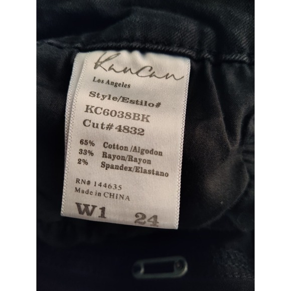 KanCan Distressed Destroyed Black Denim Skinny Jeans Size 24 high waisted - Picture 9 of 10